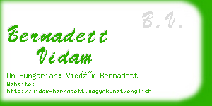 bernadett vidam business card